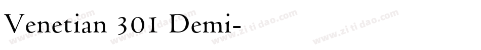 Venetian 301 Demi字体转换